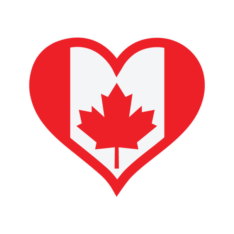 Canada Flag Heart - Crafty Canada Studio