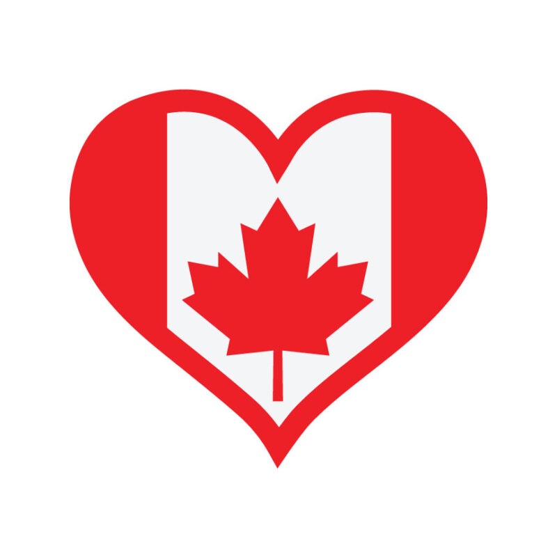 Canada Flag Heart SVG