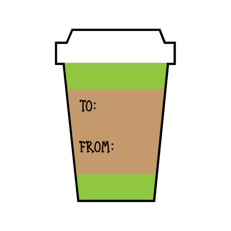 Coffee Cup Tag SVG