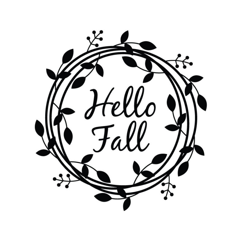 Hello Fall Wreath SVG
