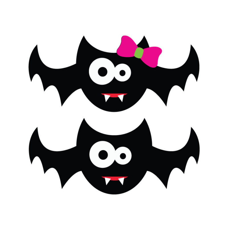 Boy And Girl Bats SVG