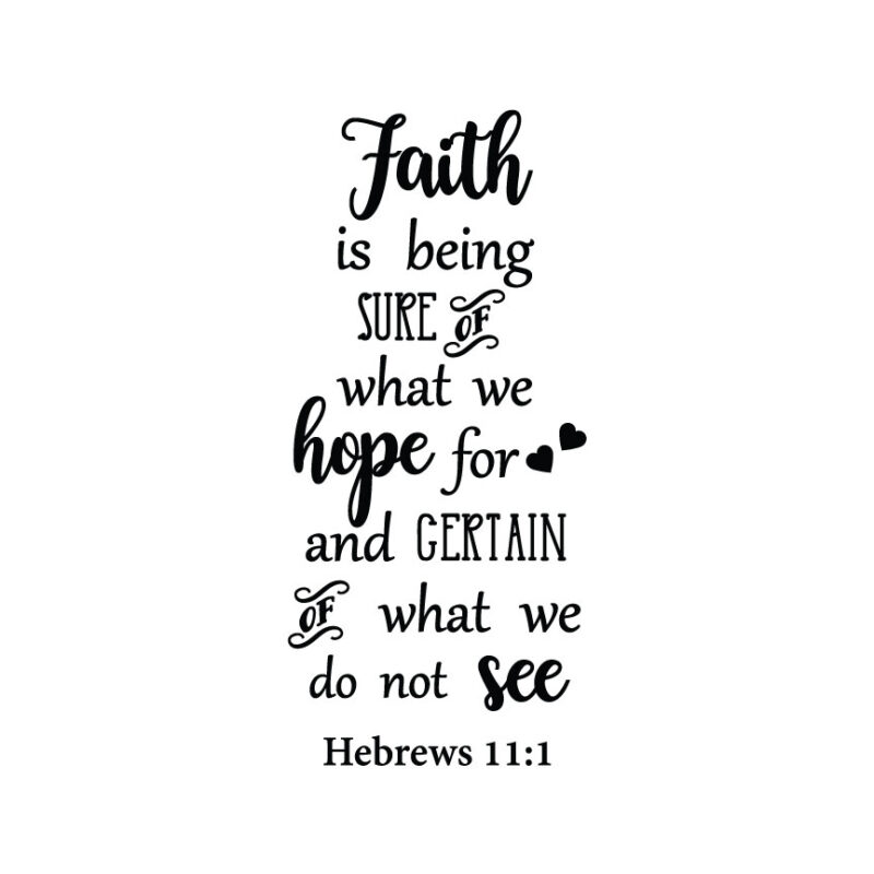 Faith Is Being Sure Of What We Hope For