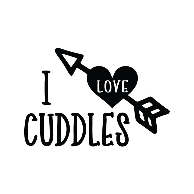 I Love Cuddles SVG