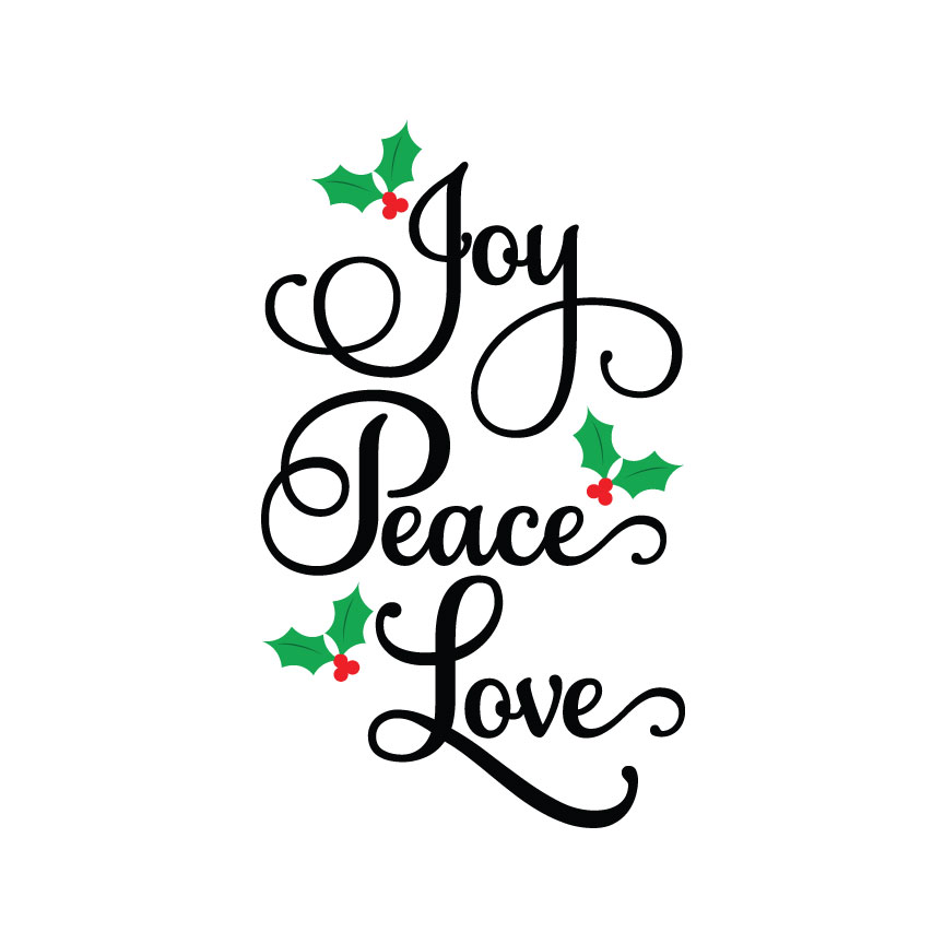 Joy Peace Love SVG - Crafty Canada Studio