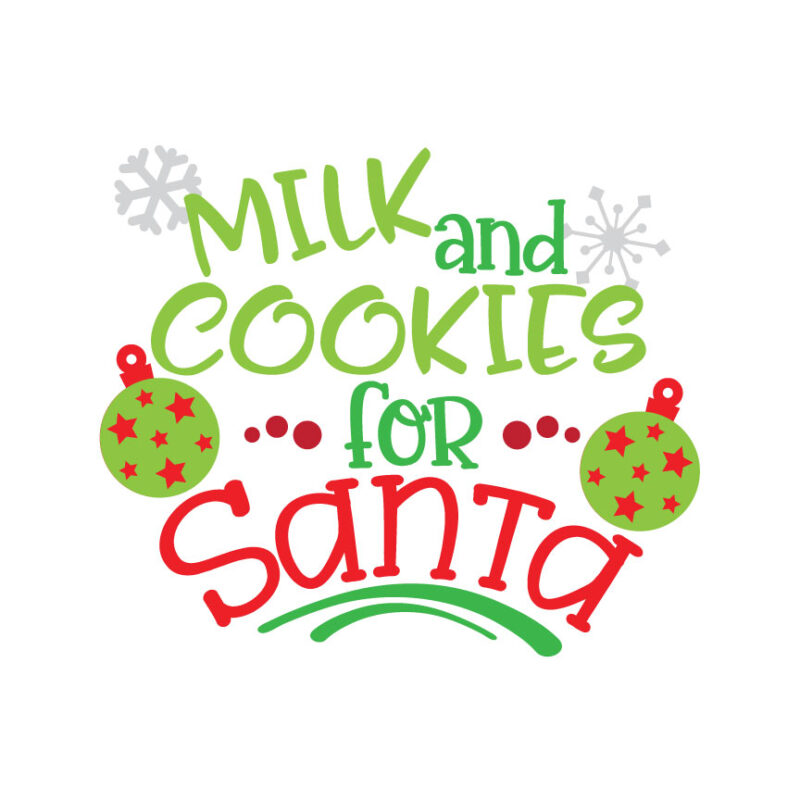 Milk And Cookies For Santa SVG