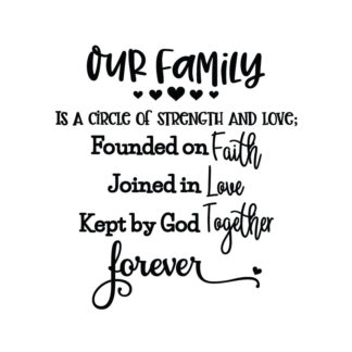 Our Family Is A Circle Of Strength And Love SVG - Crafty Canada Studio