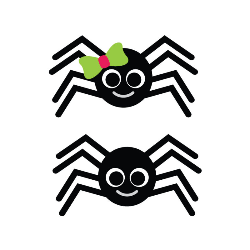 Cute Spiders SVG