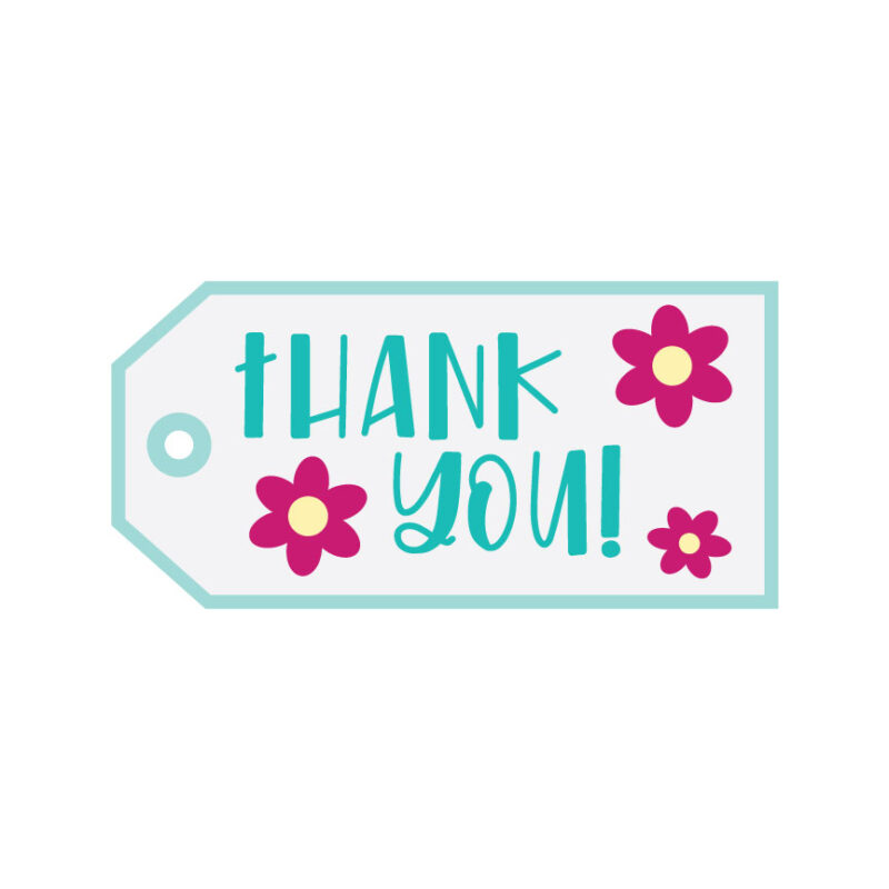 Thank You Gift Tag SVG