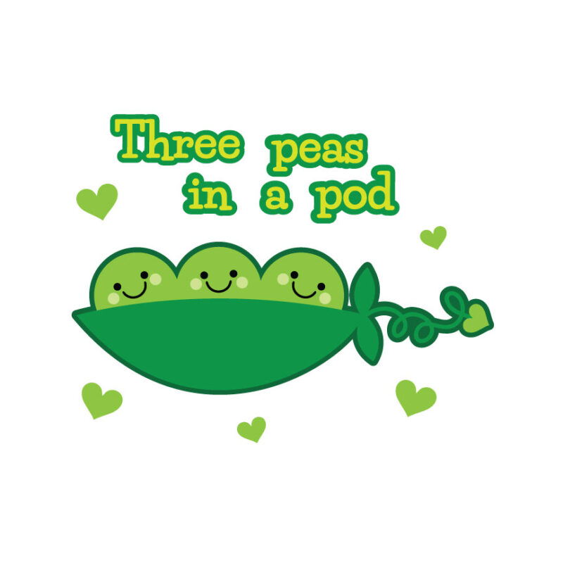 Three Peas In A Pod SVG - Boys
