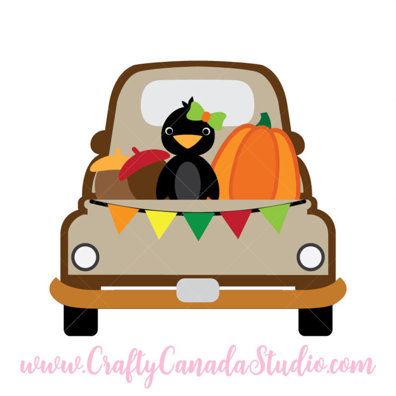 Vintage Fall Truck SVG