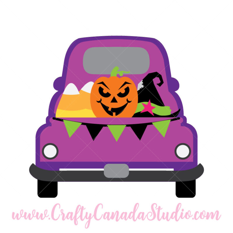 Vintage Halloween Truck SVG