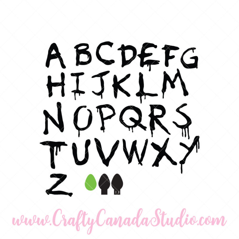 Spooky Halloween Alphabet SVG