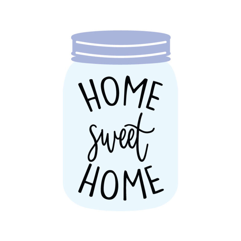Home Sweet Home Mason Jar SVG
