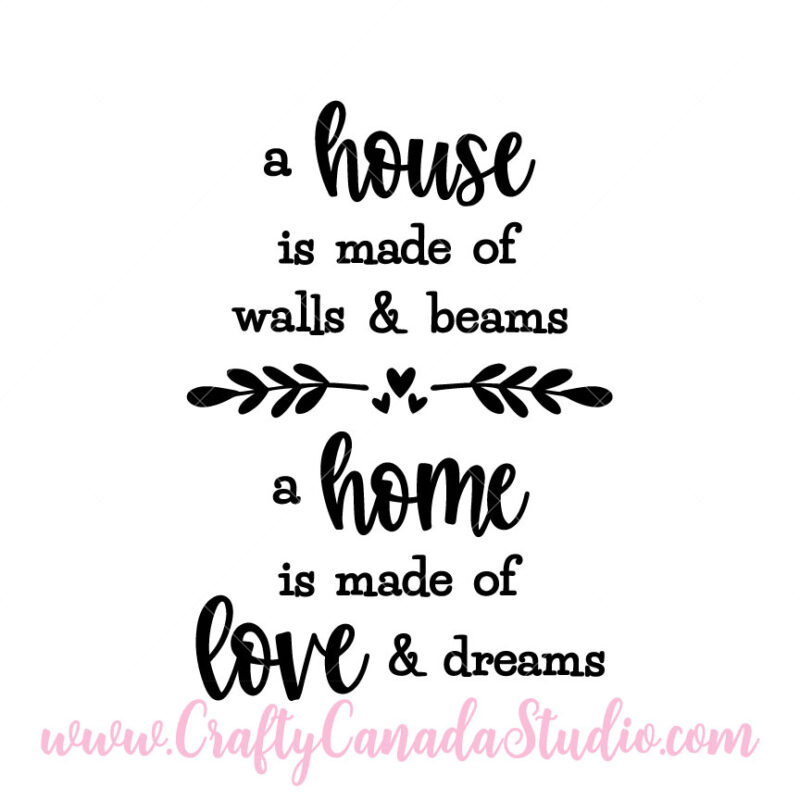 A House Is Made Of Walls And Beams SVG