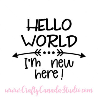 Hello World I'm New Here SVG