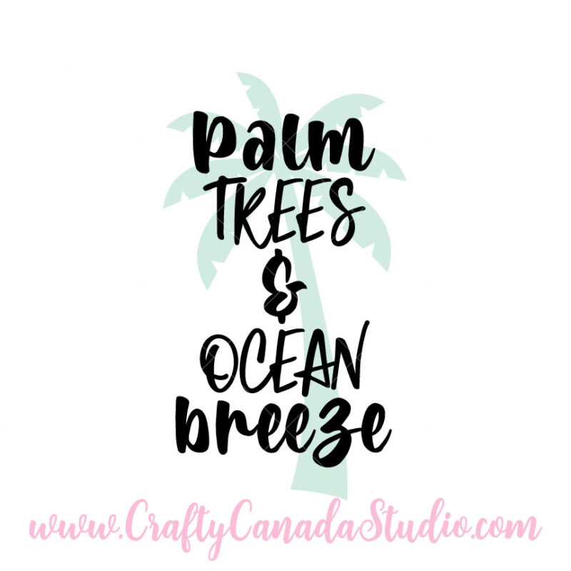 Palm Trees And Ocean Breeze SVG