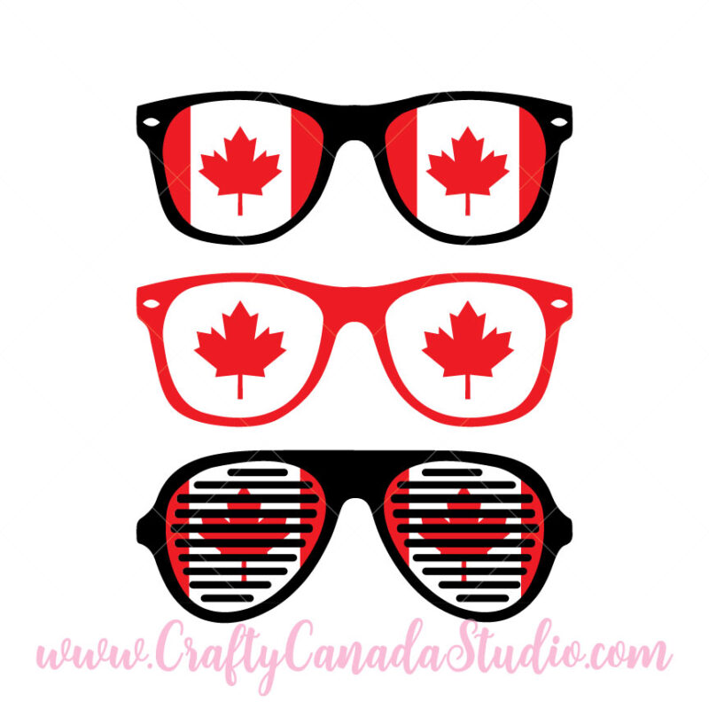 Canada Day Sunglasses SVG