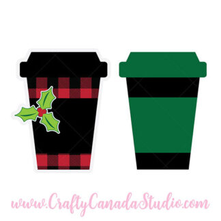 Christmas Cup SVG with Holly