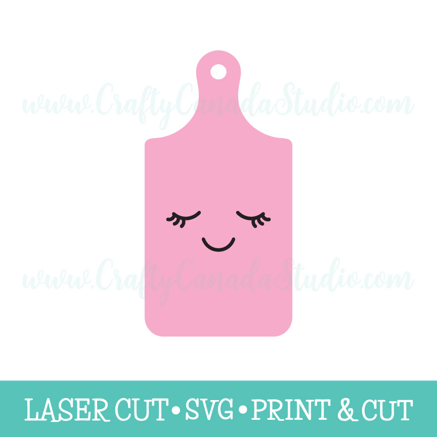 Smiley Face Cutting Board SVG